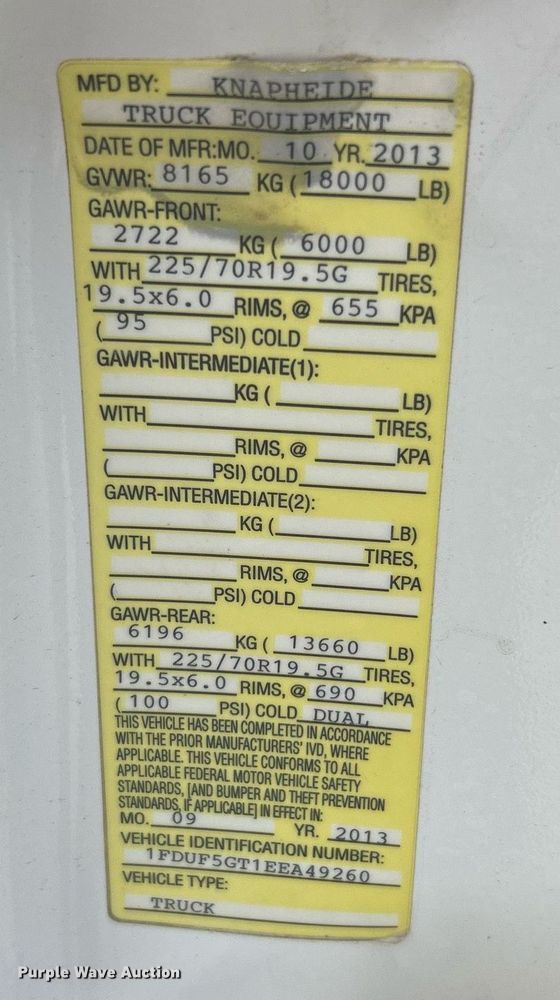 image for item EK3004 2014 Ford F550 Super Duty XL flatbed truck