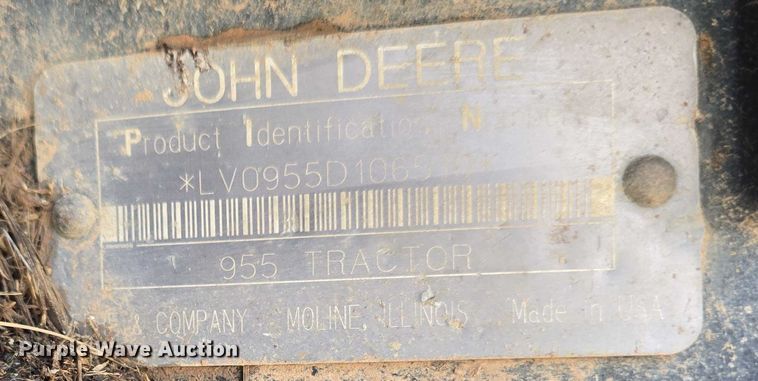 image for item EK5230 1992 John Deere 955 MFWD tractor