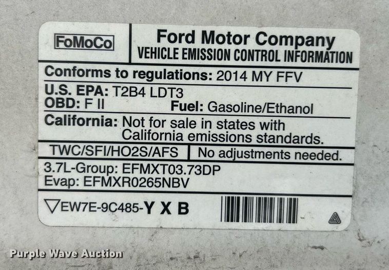 image for item EK8049 2014 Ford F150 XL SuperCab pickup truck