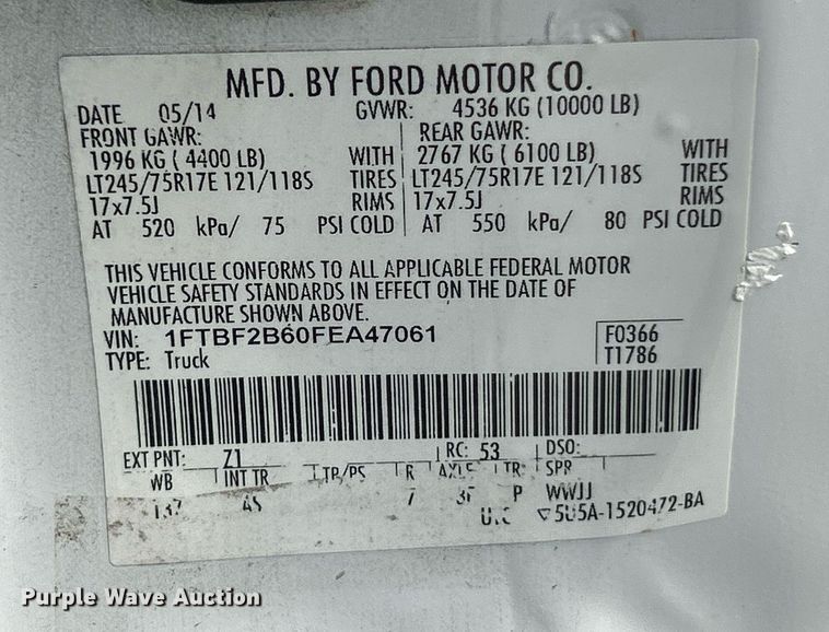 image for item EK8050 2015 Ford F250 Super Duty XL pickup truck