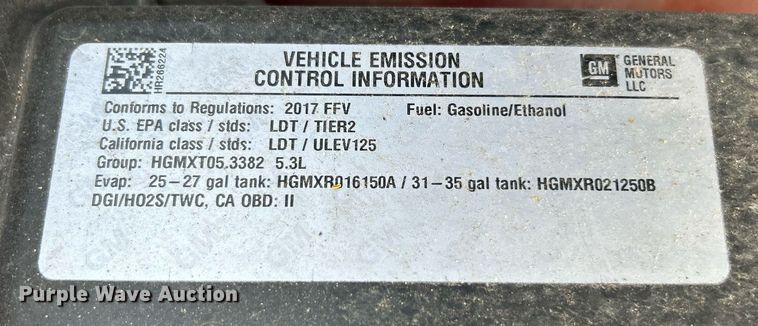 image for item EK8051 2017 Chevrolet Tahoe SSV SUV