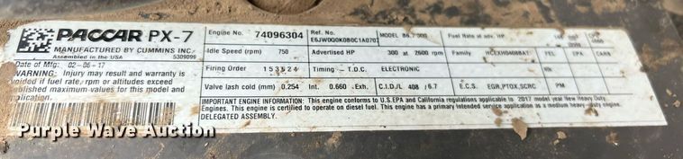 image for item EL2077 2018 Peterbilt 337 refuse truck