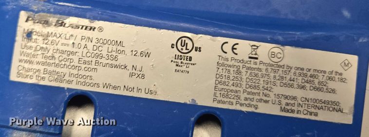 image for item EM7335 Harmsco BF155BKPSC pool vacuum