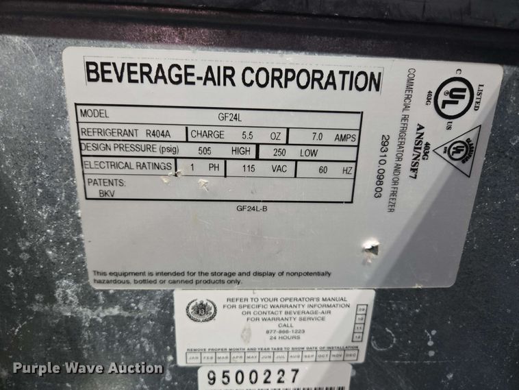 image for item EN3664 Beverage-Air GF24L beverage cooler
