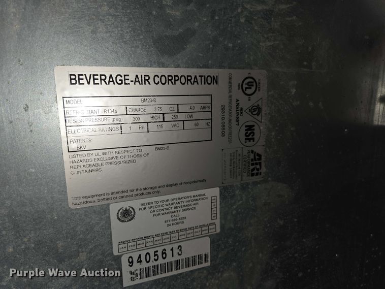 image for item EN3665 Beverage-Air Corporation BM23-B kegerator