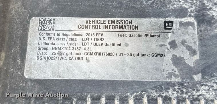 image for item EN4551 2016 Chevrolet Silverado 1500 Crew Cab pickup truck