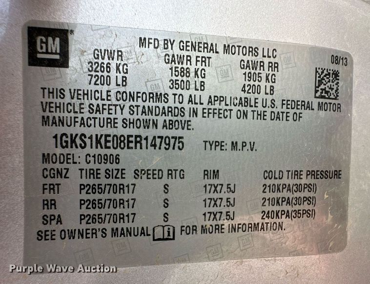 image for item EQ4732 2014 GMC Yukon XL SUV