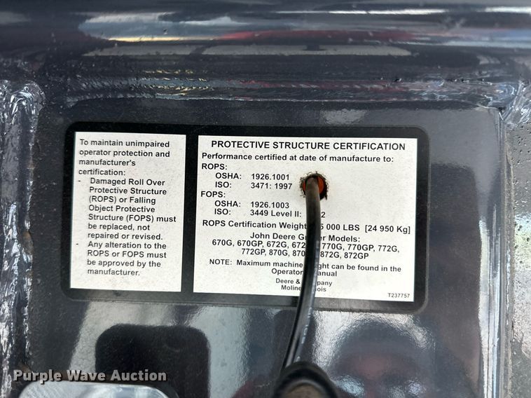 image for item EQ4737 2010 John Deere 772G motor grader