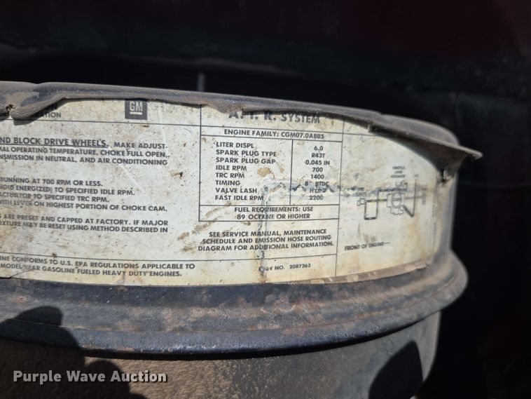 image for item DE2180 1986 GMC 7000 grain truck