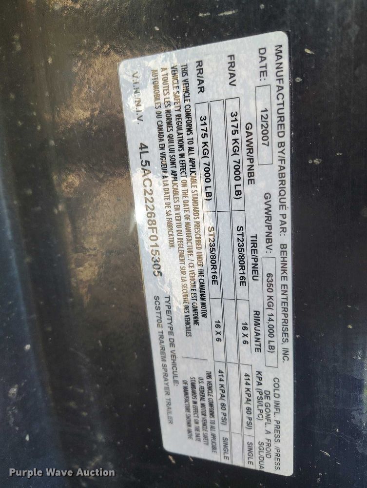 image for item DT7597 2008 Spra-Coupe 4460 sprayer