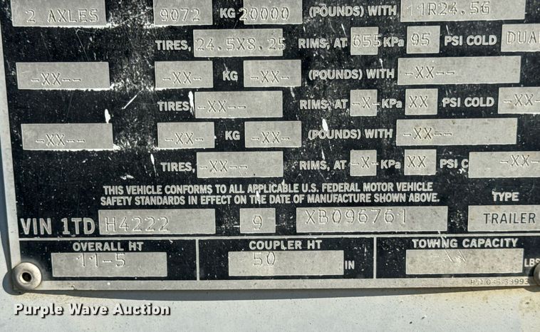 image for item DV4037 1999 Timpte Super Hopper grain trailer