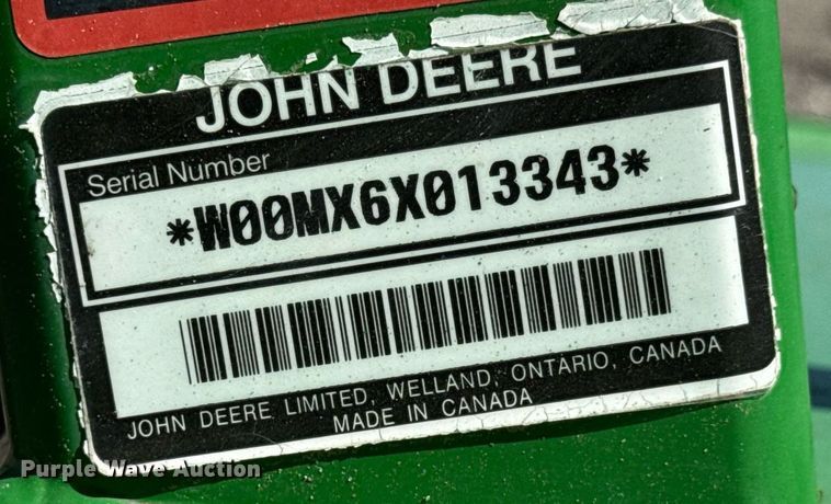 image for item DX8989 John Deere MX6 rotary mower