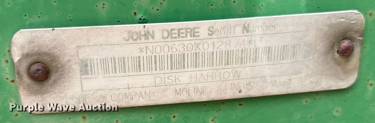 image for item DY2506 John Deere 630 tandem disk