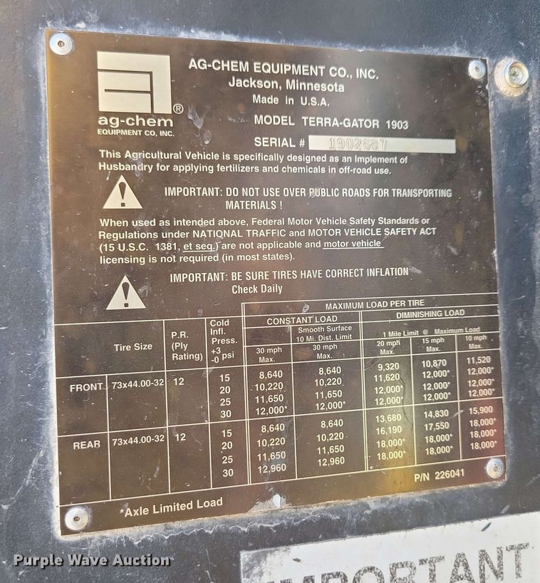 image for item EA2444 TerraGator 1903 spreader