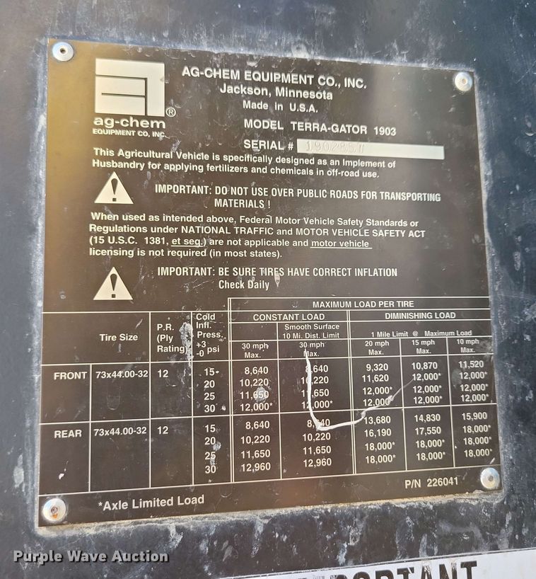 image for item EA2445 TerraGator 1903 spreader