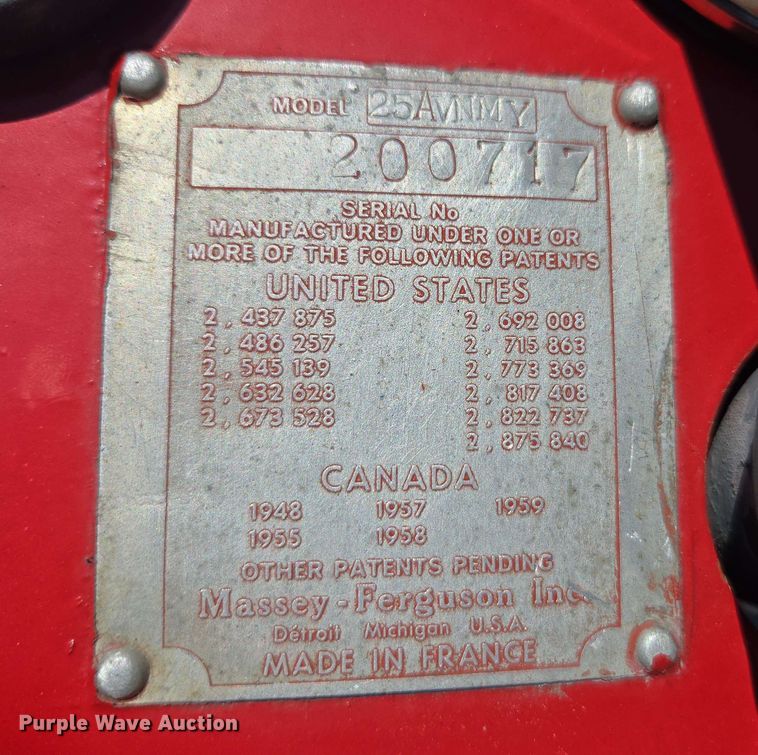 image for item EC1027 Massey Ferguson 25 tractor