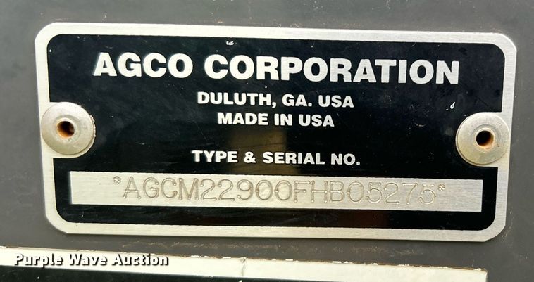 image for item EC1386 2017 Massey Ferguson 2290 large square baler