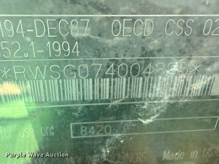 image for item EC1387 John Deere 8420 MFWD tractor