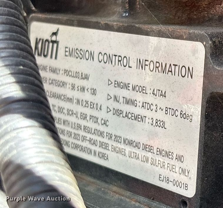 image for item EC3580 2024 Kioti HX1151 MFWD tractor