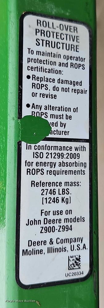 image for item EH8983 2020 John Deere Z930M ZTR lawn mower