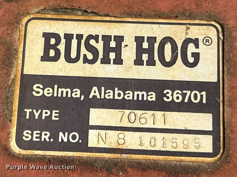 image for item EK8054 Bush Hog 12615R batwing rotary mower