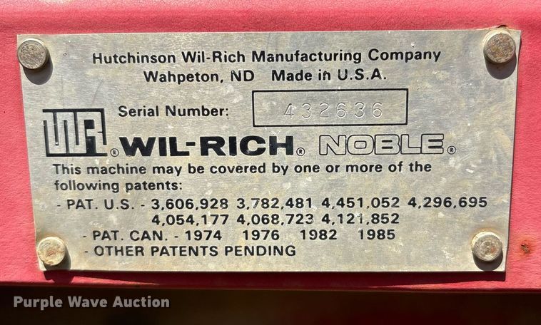 image for item EM2516 Wil- Rich 2500 field cultivator