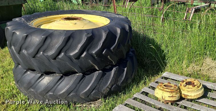 image for item EN8993 (2) Goodyear 18.4-38 tires and wheels