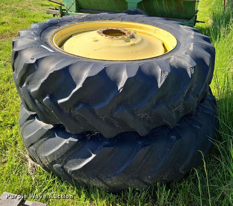 image for item EN8993 (2) Goodyear 18.4-38 tires and wheels