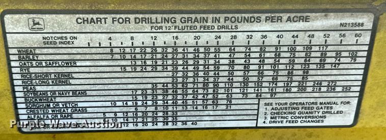 image for item EQ4775 John Deere 9400 grain drill