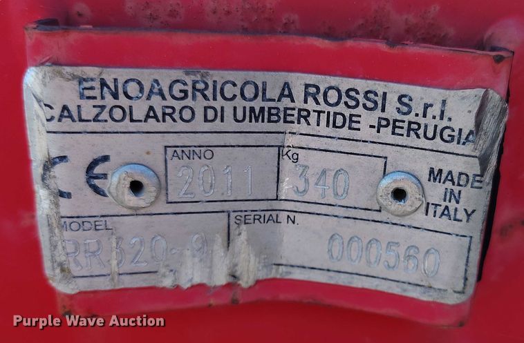 image for item IP9569 2011 Rossi RR320-9 hay rake