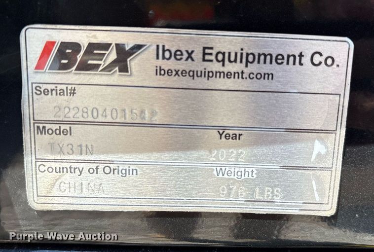 image for item YA0545 2022 IBEX TX31 round baler