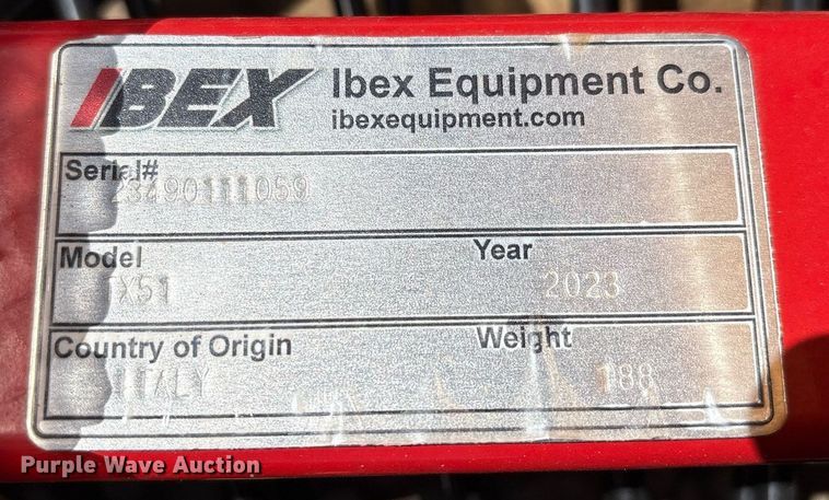 image for item YA0547 2023 IBEX TX51 hay rake