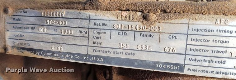 image for item DP4931 1986 Freightliner Conventional semi truck