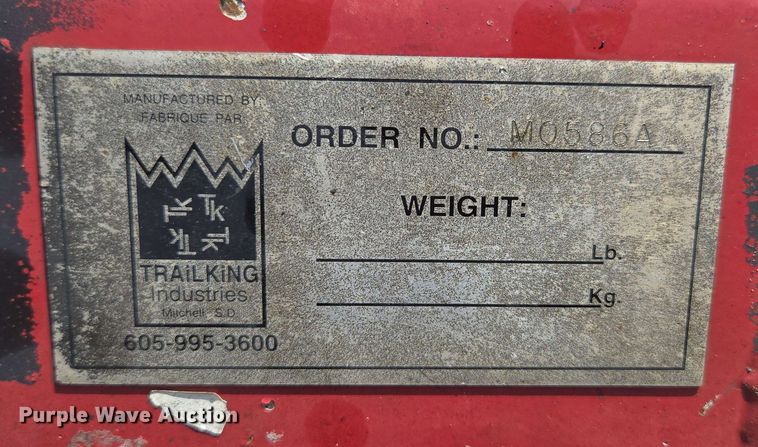 image for item DP6376 2002 Trail King TK110HDG lowboy equipment trailer