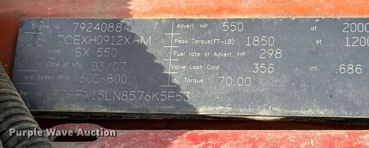 image for item DV1822 2008 Kenworth T800B semi truck