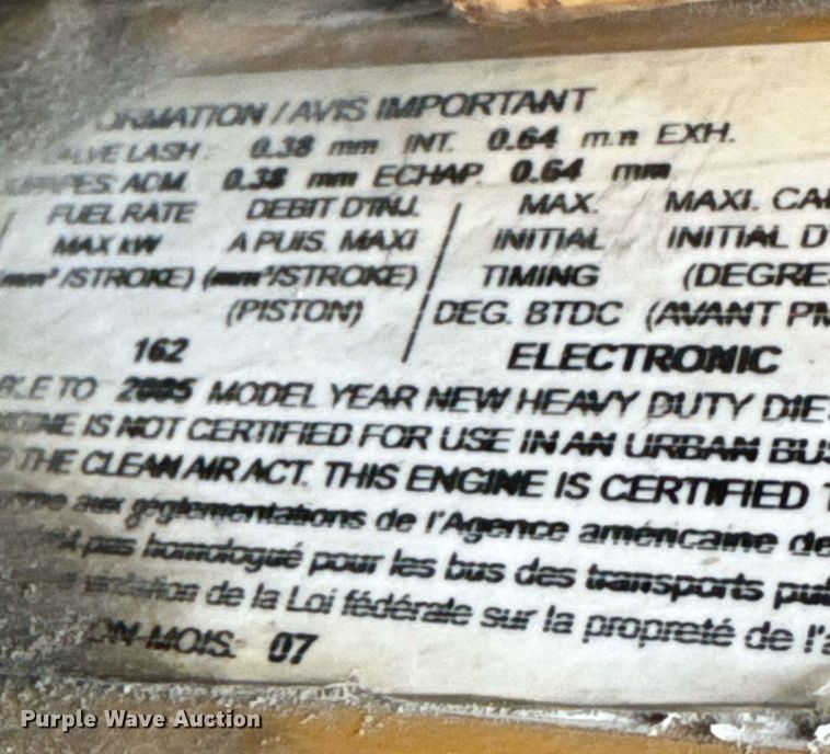 image for item DW1949 2006 Ford F750 Super Duty truck cab and chassis