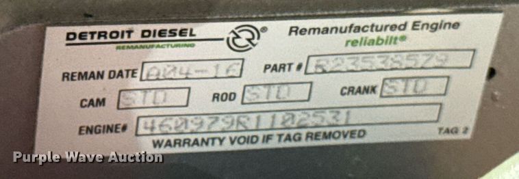 image for item DZ4135 Mercedes Benz  MBE 4000 engine