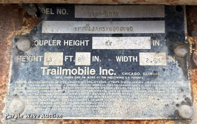 image for item DZ4140 1997 Trailmobile dry van trailer