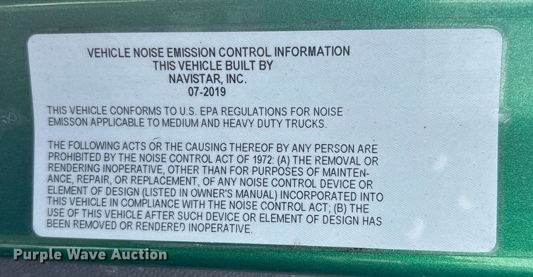 image for item EC3582 2020 International LT625 semi truck