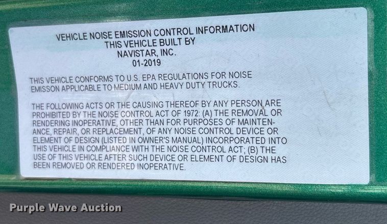 image for item EC3592 2020 International LT625 semi truck