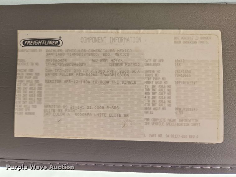 image for item EC4223 2011 Freightliner M2 flatbed truck