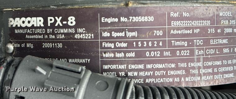 image for item EG5832 2010 Kenworth T370 truck cab and chassis