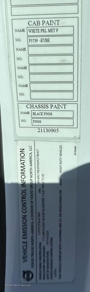 image for item EG6436 2021 Volvo VNL semi truck