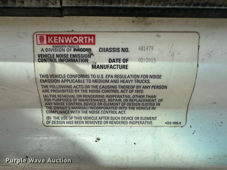 image for item EJ0007 2016 Kenworth T680 semi truck