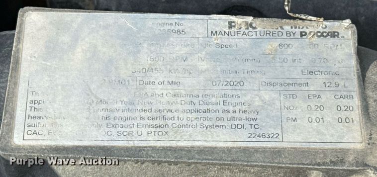 image for item EJ4567 2021 Kenworth T680 semi truck