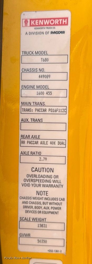 image for item EJ4567 2021 Kenworth T680 semi truck