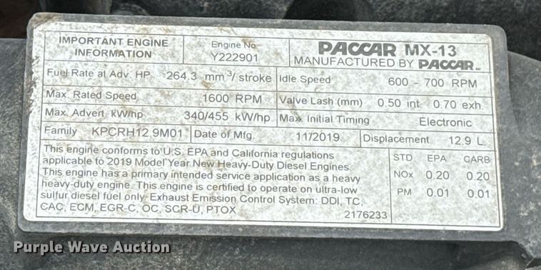 image for item EJ4571 2020 Kenworth T680 semi truck