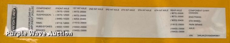 image for item EJ4578 2021 Freightliner Cascadia 126 semi truck