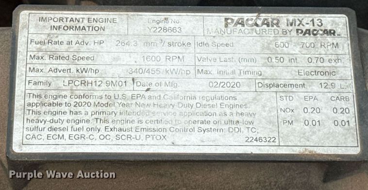 image for item EJ4581 2021 Kenworth T680 semi truck