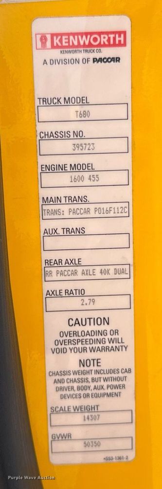 image for item EJ4585 2021 Kenworth T680 semi truck